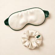 The Heritage silk sleep mask and scrunchie