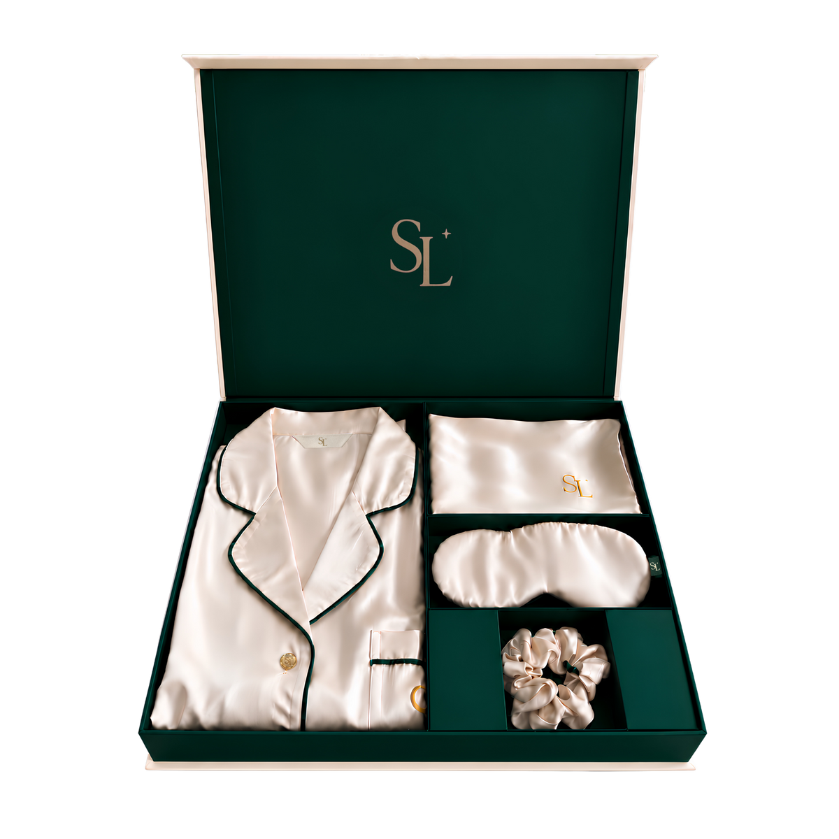 The Heritage presented in the open Sleep Luxuria gift box